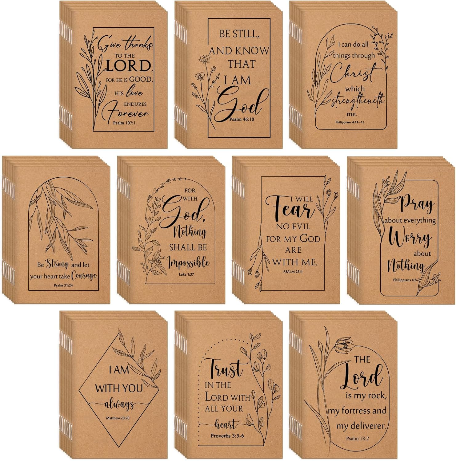 Kisston Bible Verse Mini Notebooks - Inspirational Sunday School Gift