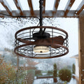 20in Waterproof Outdoor Ceiling Fan with Light - Smart 6-Speed Patio