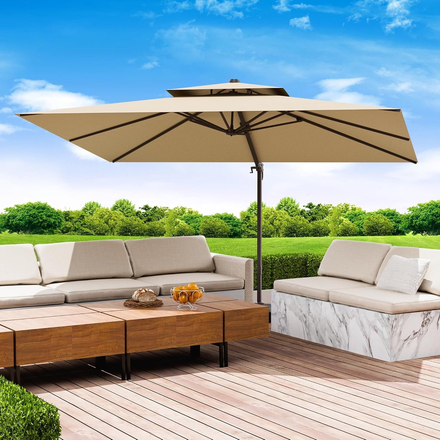 10x13 FT Patio Umbrella for Outdoor Shade and Comfort