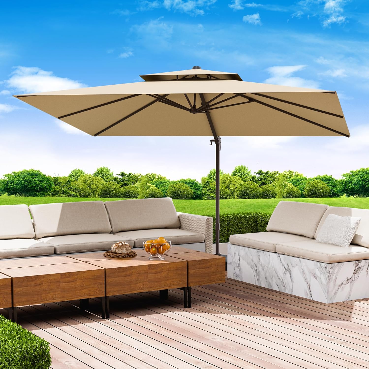 10x13 FT Patio Umbrella for Outdoor Shade and Comfort