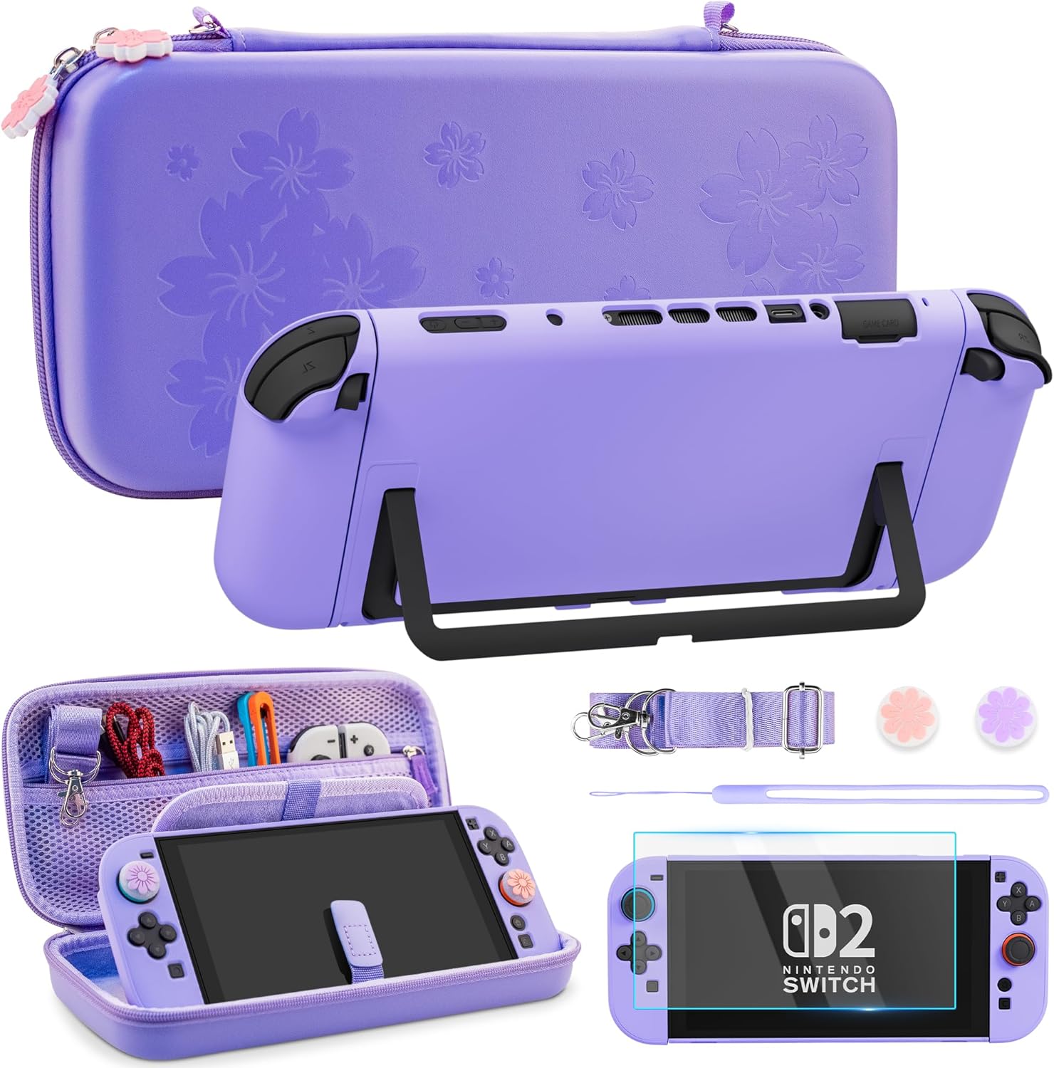 Purple Sakura Travel Carrying Case for Nintendo Switch 2 Review