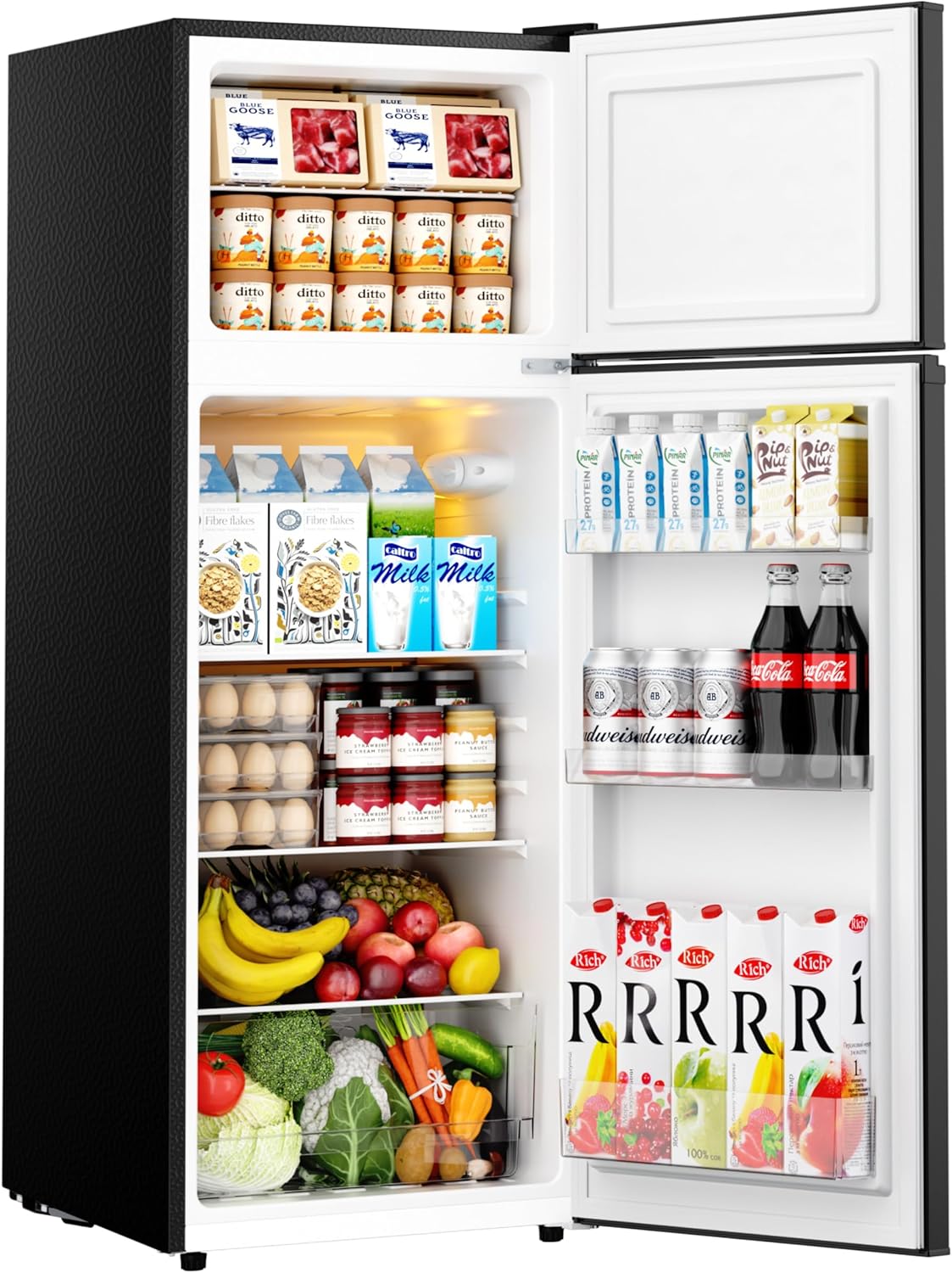 EUHOMY 7.4 Cu.Ft. Refrigerator with Freezer for Food Storage