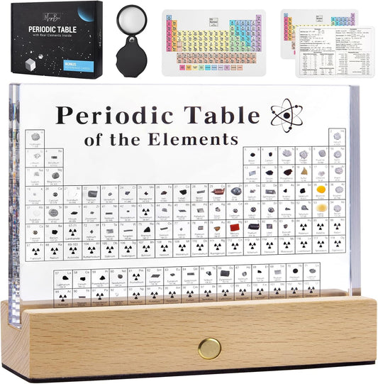 MegaBox Large Periodic Table Display with Real Elements Set