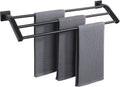 Alise Bath 3-Bar Towel Rack Matte Black 24 in - Space Saving Hold