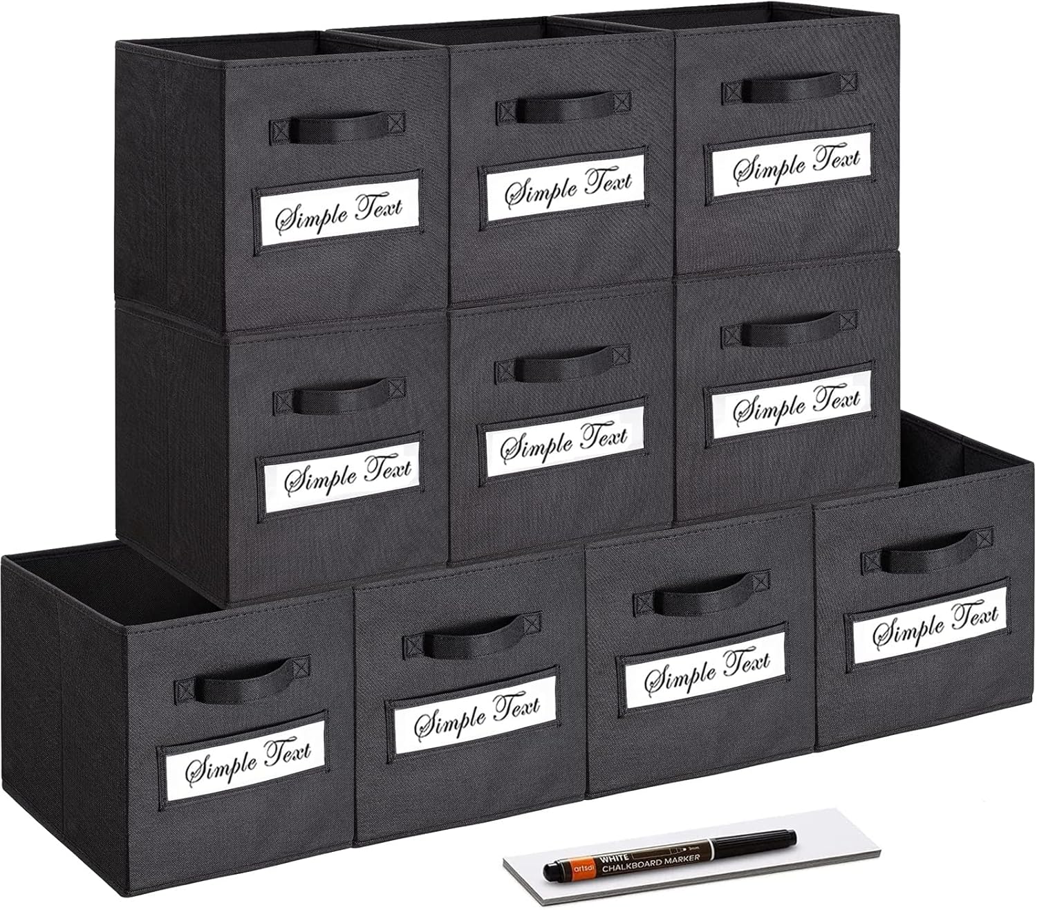 11 Inch Storage Cube Bins Set of 10 for Home Organization