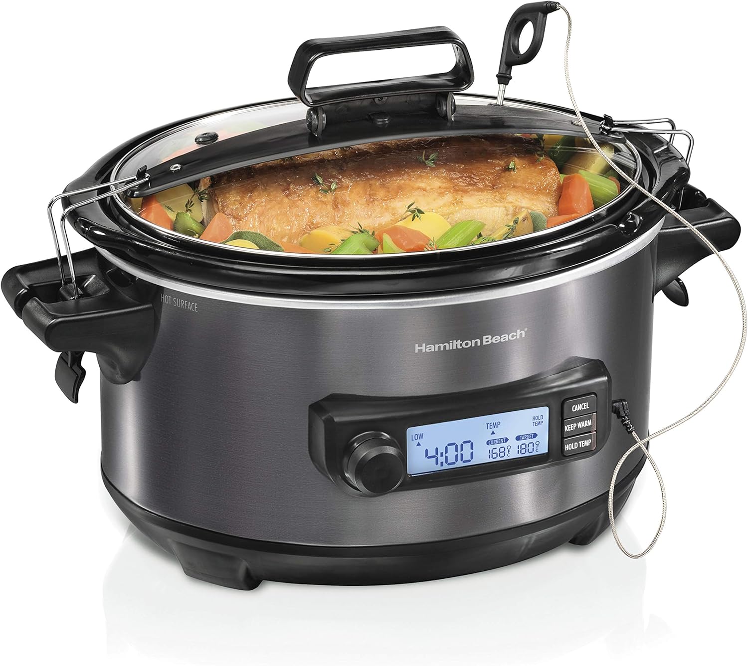 Hamilton Beach Portable 6 Quart Slow Cooker with Temperature Probe