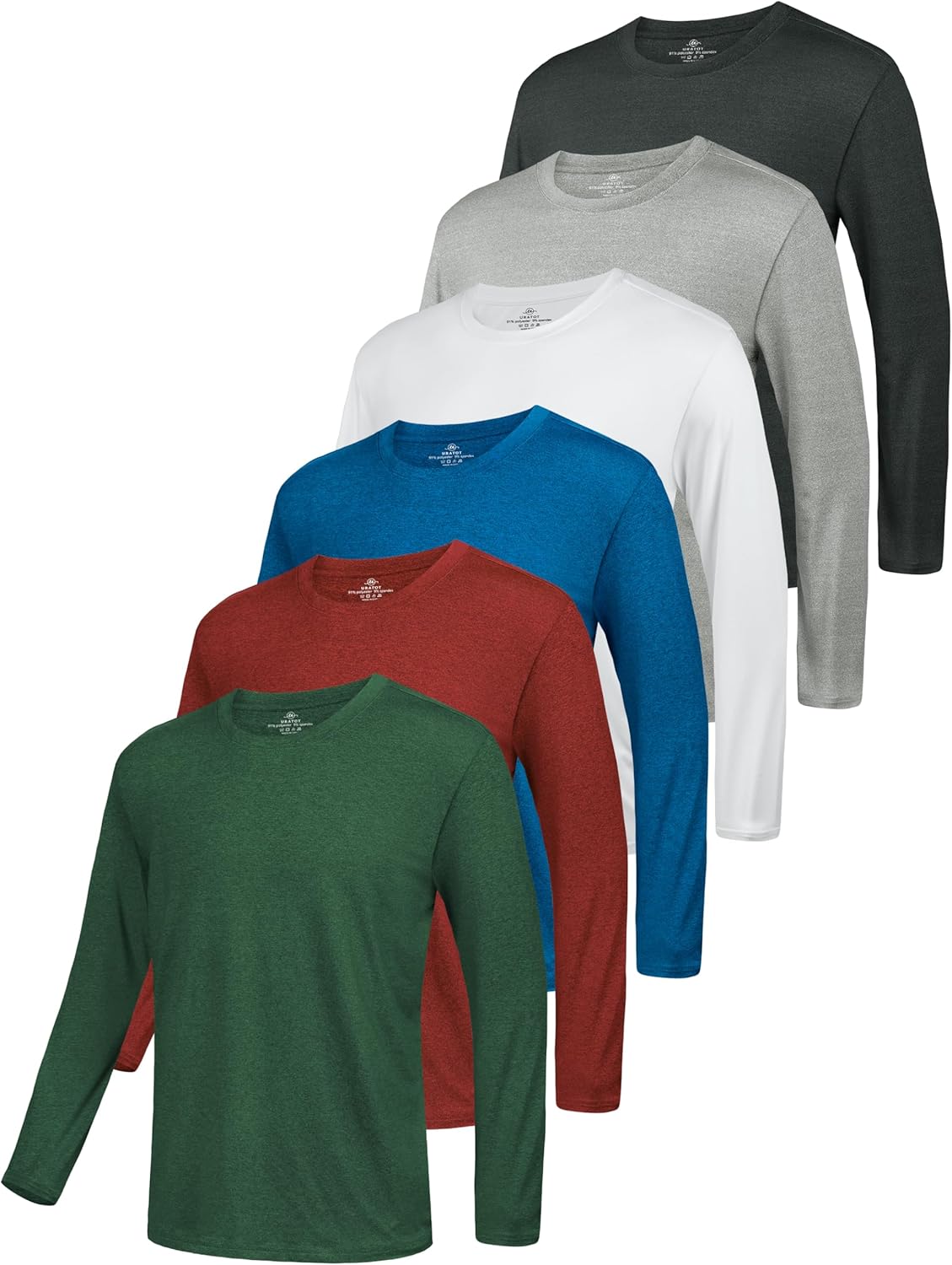 URATOT Long Sleeve Tee Shirts for Men with Sun Protection