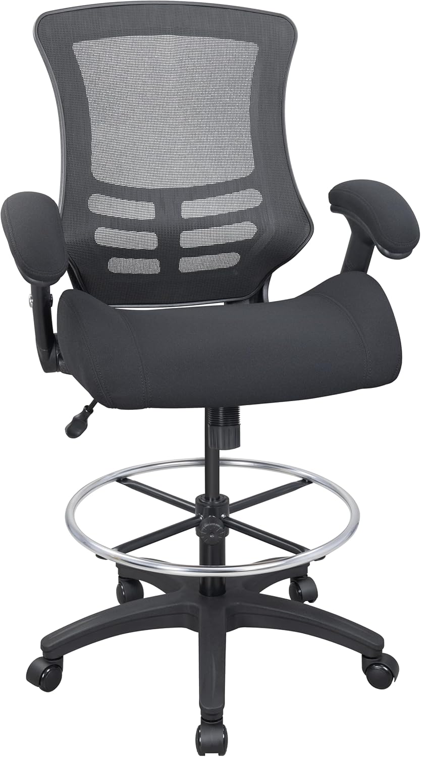 BOLISS Ergonomic Mesh Drafting Chair - Lumbar Support & Adjustable Arms