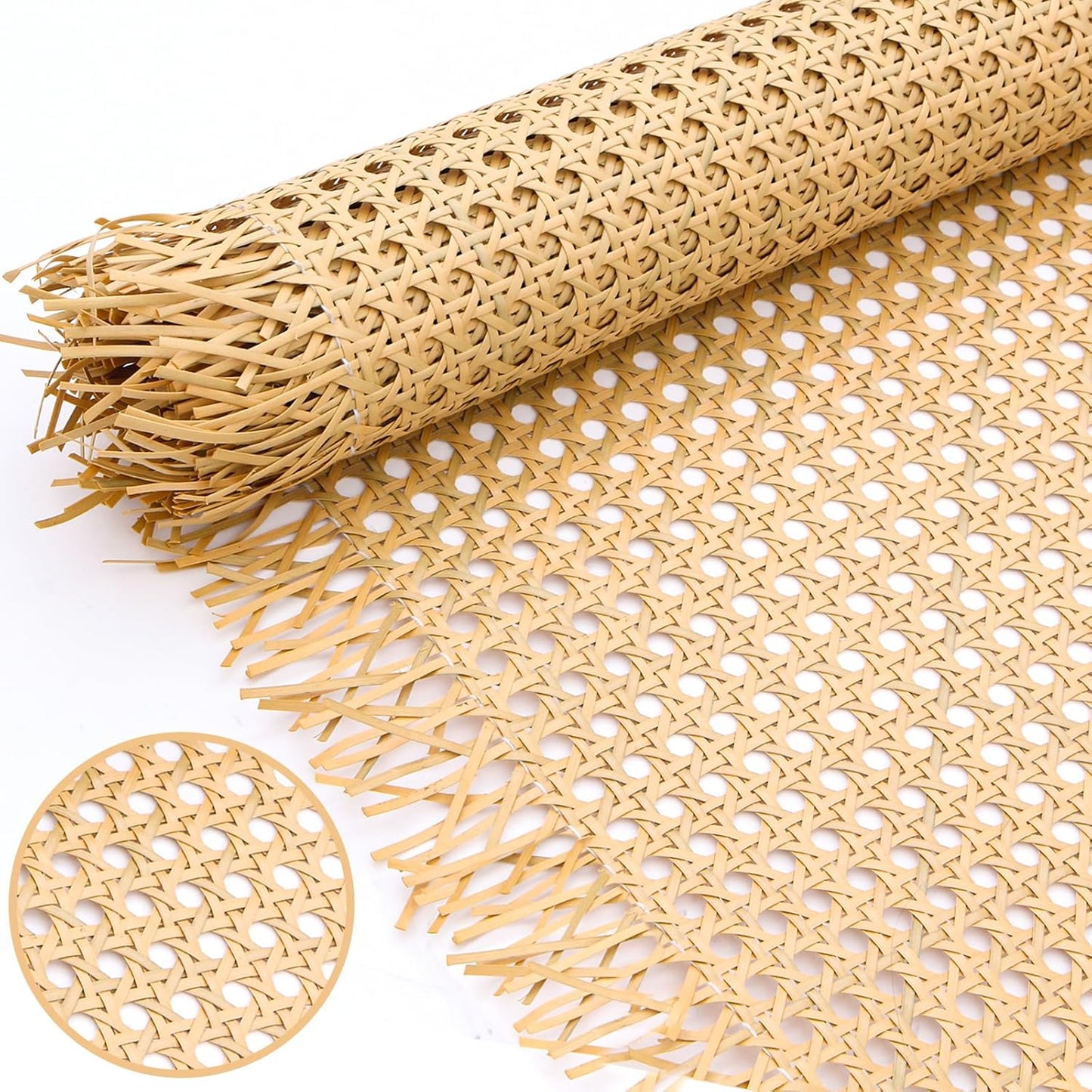 Vehipa Plastic Cane Webbing Roll for DIY Furniture Projects
