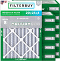 Filterbuy 20x23x4 Air Filter MERV 8 (12-Pack) - Lasting Dust Defense