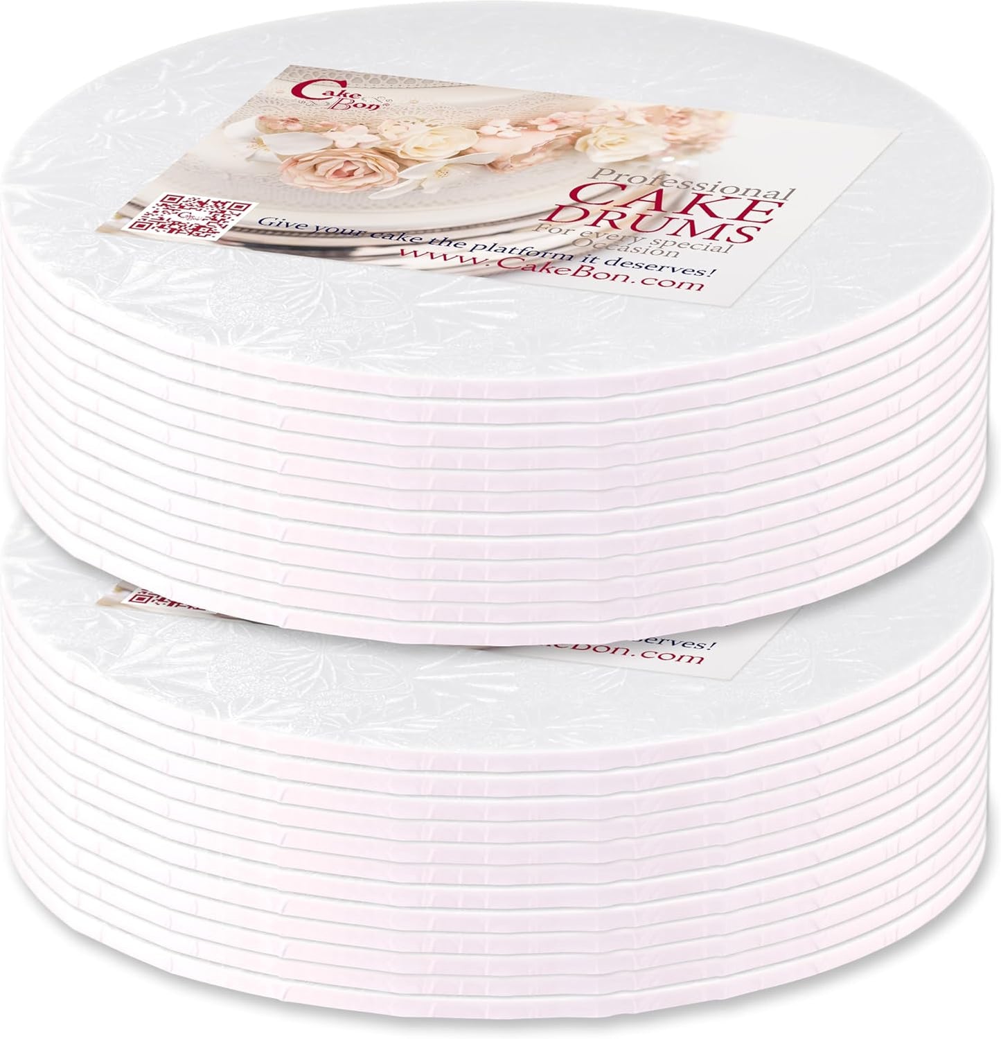 10 Inch Cake Boards for Professional Bakers - 24-Pack Sturdy Drums