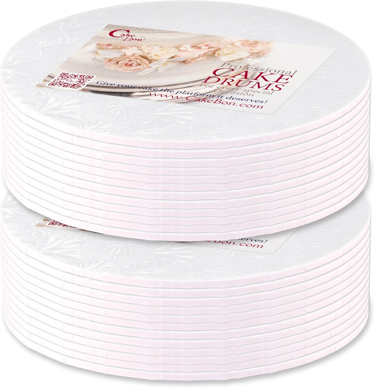 10 Inch Cake Boards for Professional Bakers - 24-Pack Sturdy Drums
