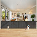 Reinforced 42in Extra Tall Retractable Dog Gate - Extra Wide Safety