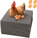 Washable Nesting Pads for Chicken Coop 8 Pack 12x12 in - Reusable Mats