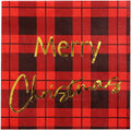Gold Buffalo Plaid Christmas Napkins - 50 Pack