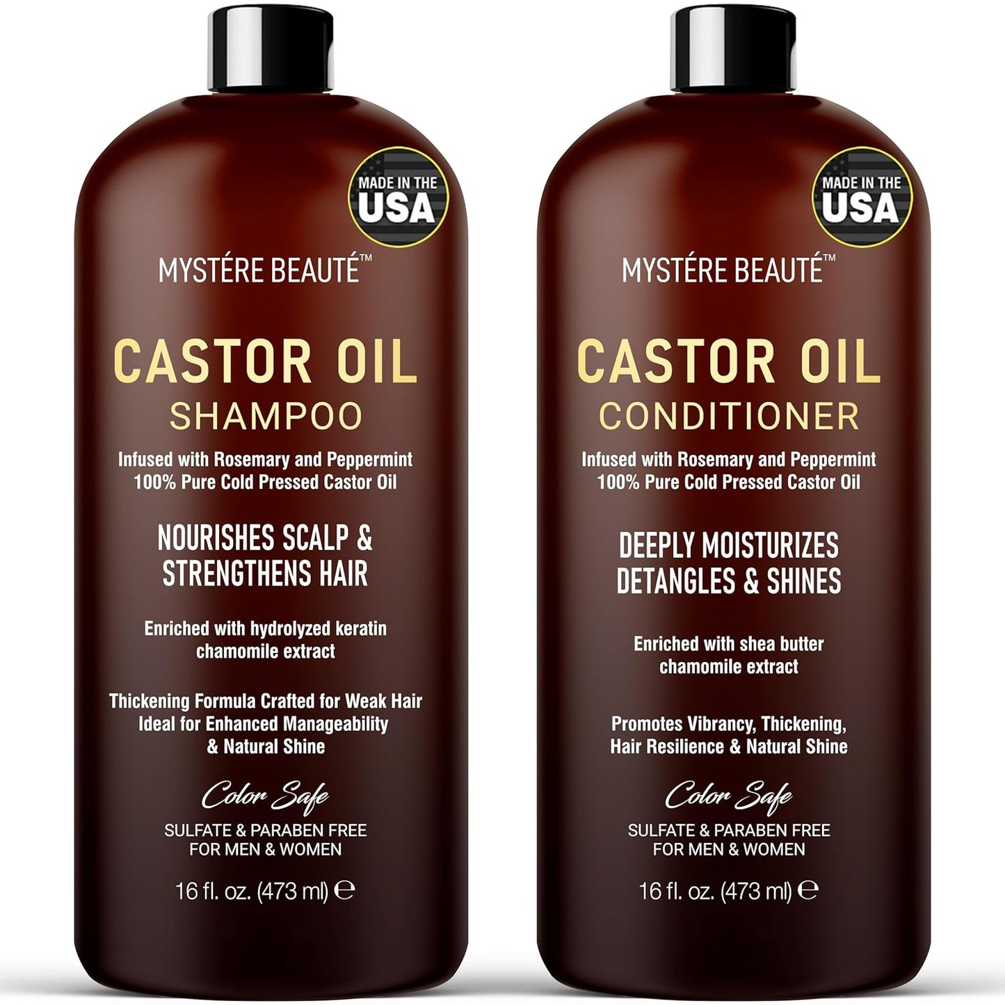 Castor Oil Shampoo Duo - Hair Growth Boost