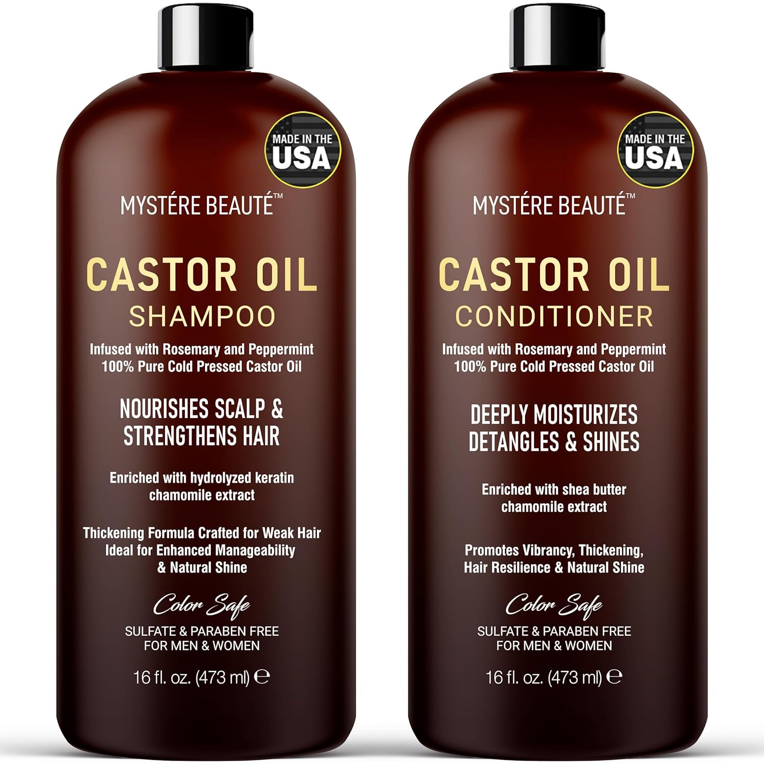 Castor Oil Shampoo Duo - Hair Growth Boost