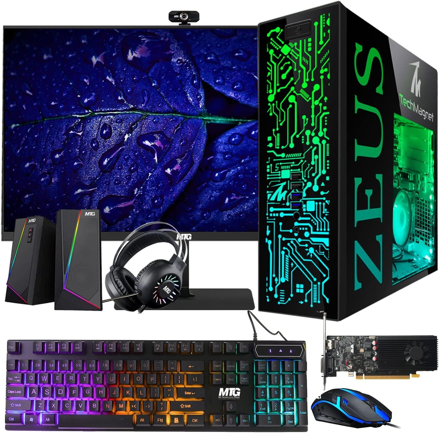 TechMagnet Gaming Desktop PC with Intel i5 and RGB Accessories