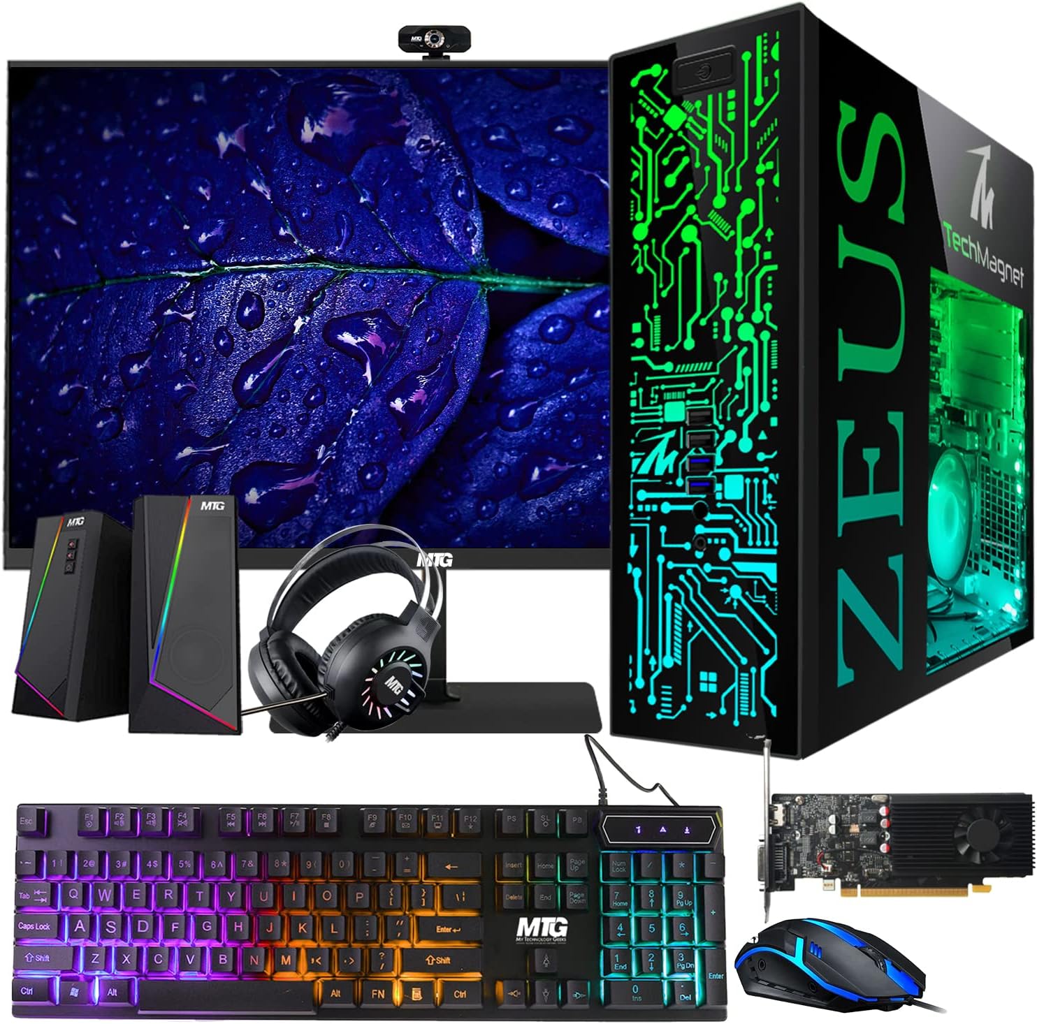 TechMagnet Gaming Desktop PC with Intel i5 and RGB Accessories