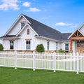 Patio 2 Sets 38.6ftH x 168ftL White Vinyl Picket Fence Panels