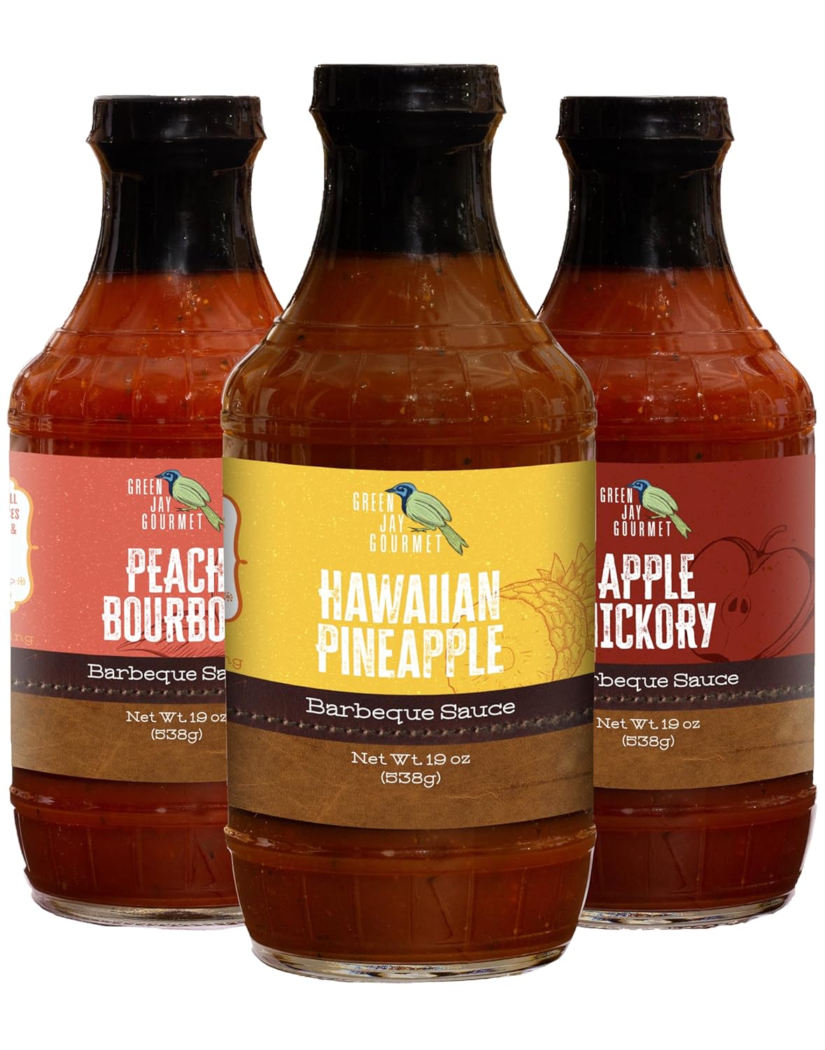 Green Jay Gourmet BBQ Sauce Sweet Sampler with Bold Flavors