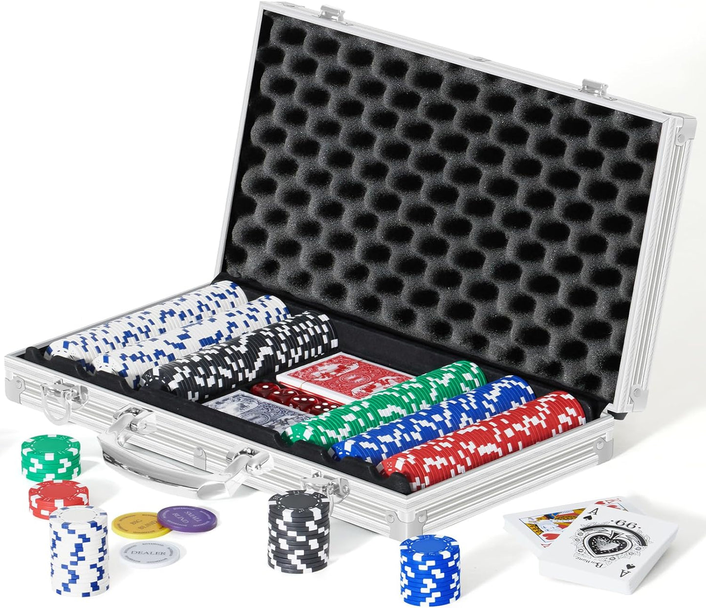 Boyzhood Poker Chips Set: 300 Pcs for Texas Holdem Fun