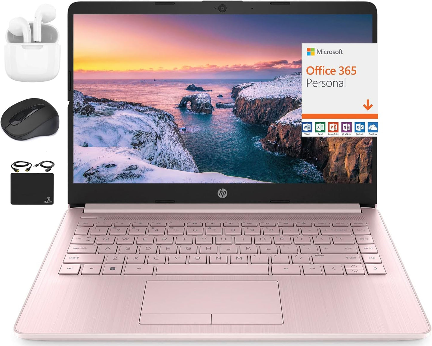 HP 14in HD Ultralight Laptop with Quad-Core Intel Celeron
