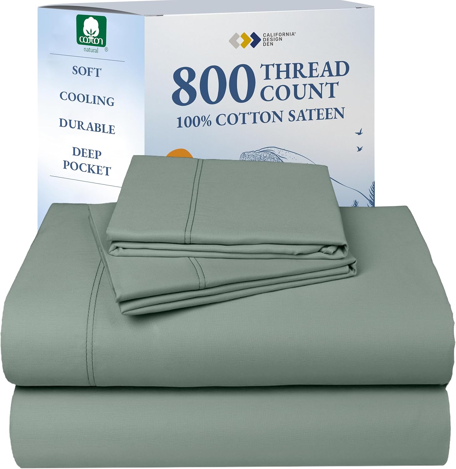 Luxury King Size Sheet Set with 800 Thread Count Cotton