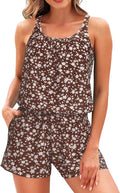 One Piece Romper Swimsuit for Women - Boyleg with Pockets