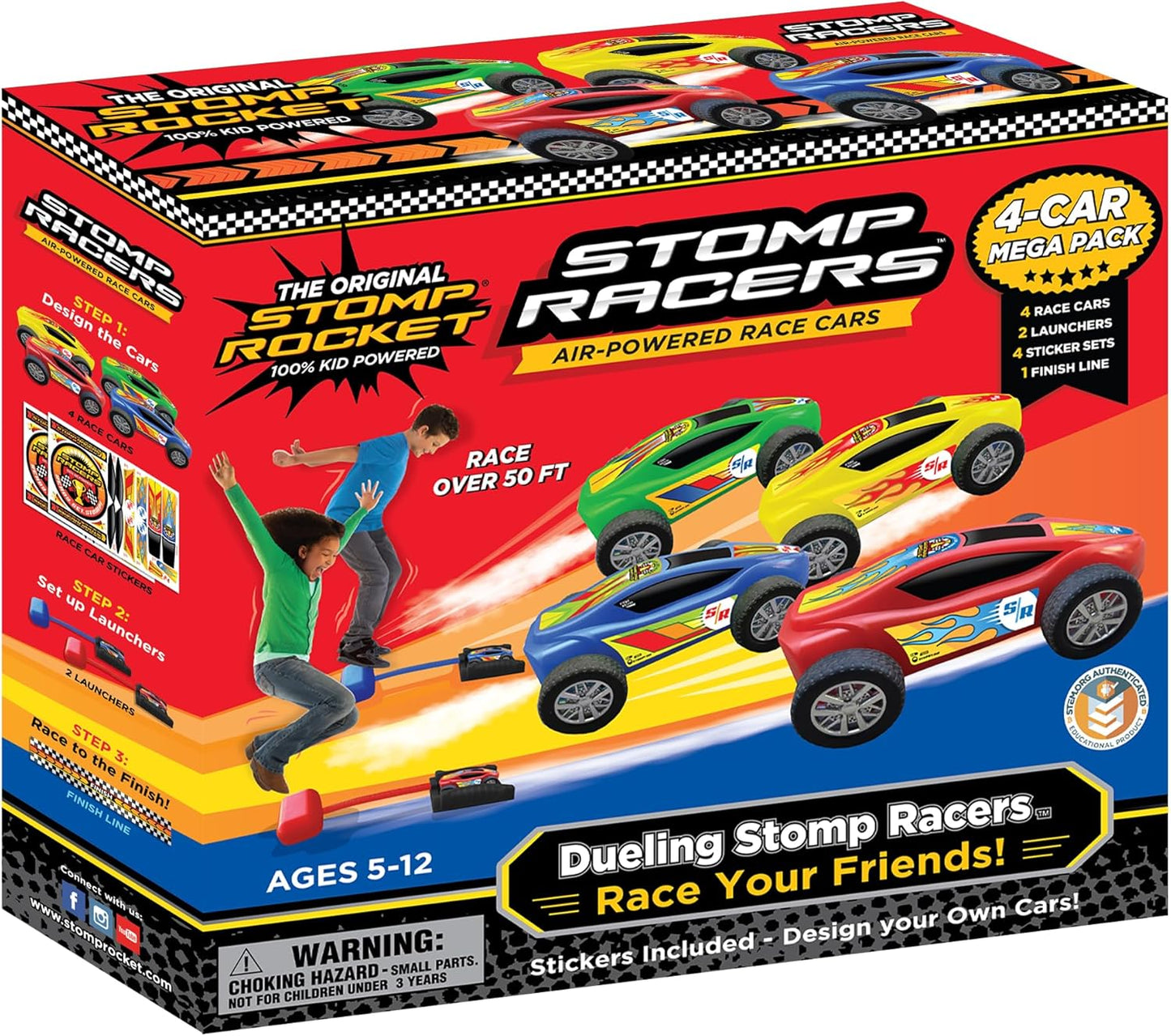 Stomp Racers Air Powered Race Cars Mega Pack for Epic Fun
