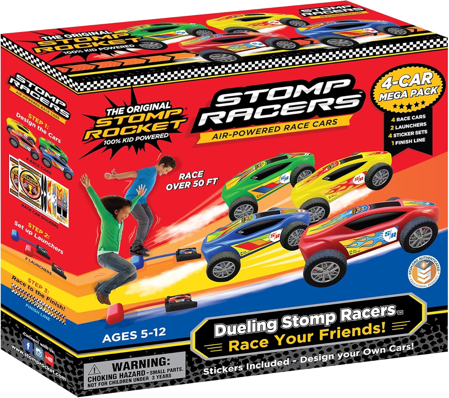 Stomp Racers Air Powered Race Cars Mega Pack for Epic Fun
