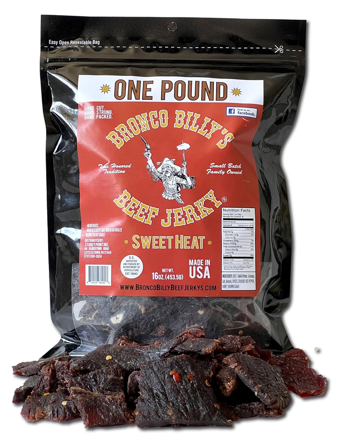 Bronco Billy's Beef Jerky Sweet Heat - Spicy & Sweet Flavor