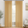 Pinch Pleated Mustard Yellow Curtains 108 in Long Panels - Tailored