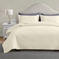 Maple&Stone Quilt Set King Size - Lightweight Off-White Chevron