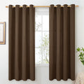Brown Linen Curtains 72 in Length - Non See Through Light Filtering