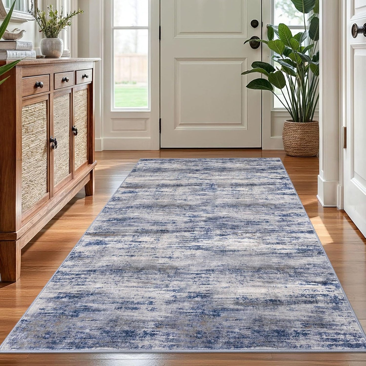 KOZYFLY 4x6 Area Rug Non-Slip Soft Striped Design for Home