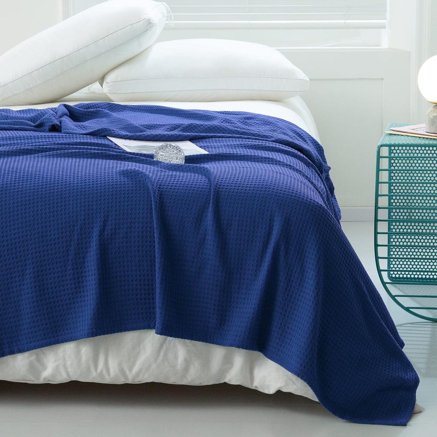 Cooling Blanket King Size for Hot Sleepers - Soft Waffle Design