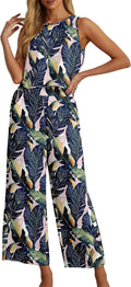 Women's Summer 2 Piece Outfits Set - Lightweight Sleeveless Crop Shoes