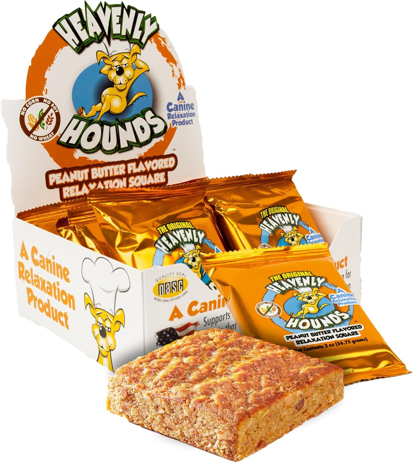 Heavenly Hounds Peanut Butter Chews for Dog Anxiety Relief
