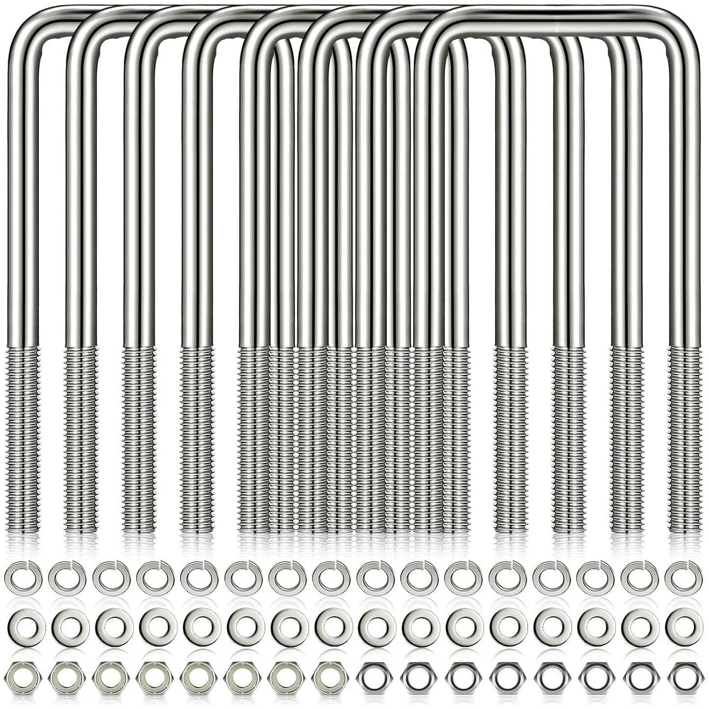 8 Pcs Heavy Duty Stainless Steel U-Bolts for Boat Trailers