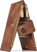 Leather Wallets for Women Large RFID Blocking Slim Bifold Purse