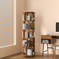 5 Tier Rotating Bookshelf Tower - Space-Saving Revolving Bookcase