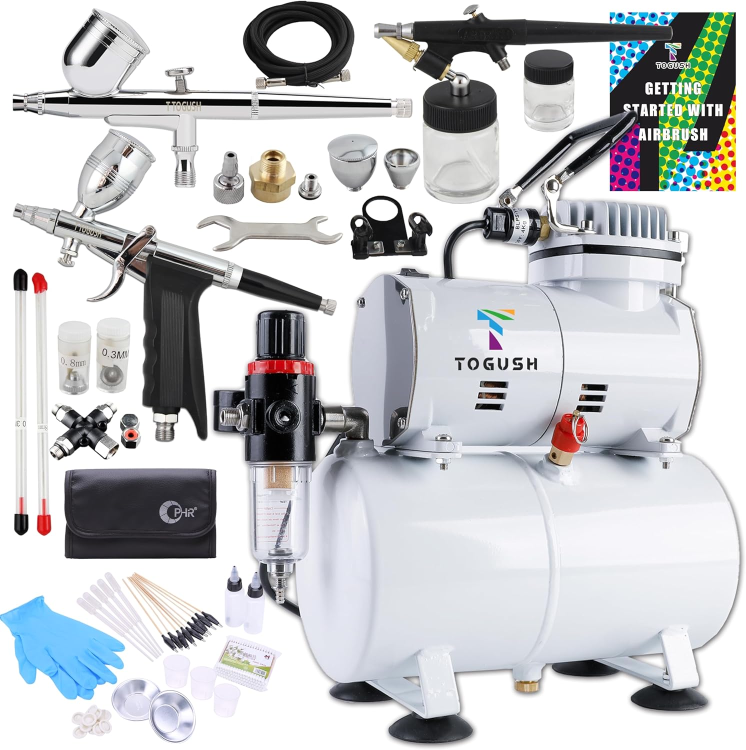 Dual Action Airbrush Kit for Precision Crafting