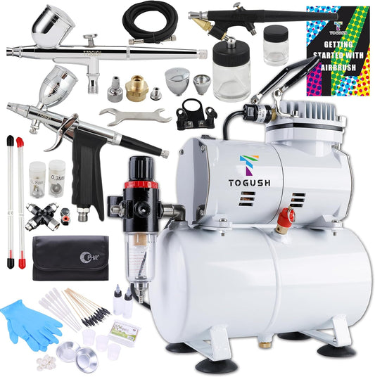 Dual Action Airbrush Kit for Precision Crafting