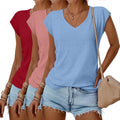 Huukeay Womens V Neck T Shirts 3 Pack - Comfortable Summer Tees 35%