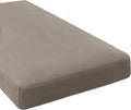Taupe Chaise Cover for L Shaped Sofa - Super Stretch Jacquard Fit