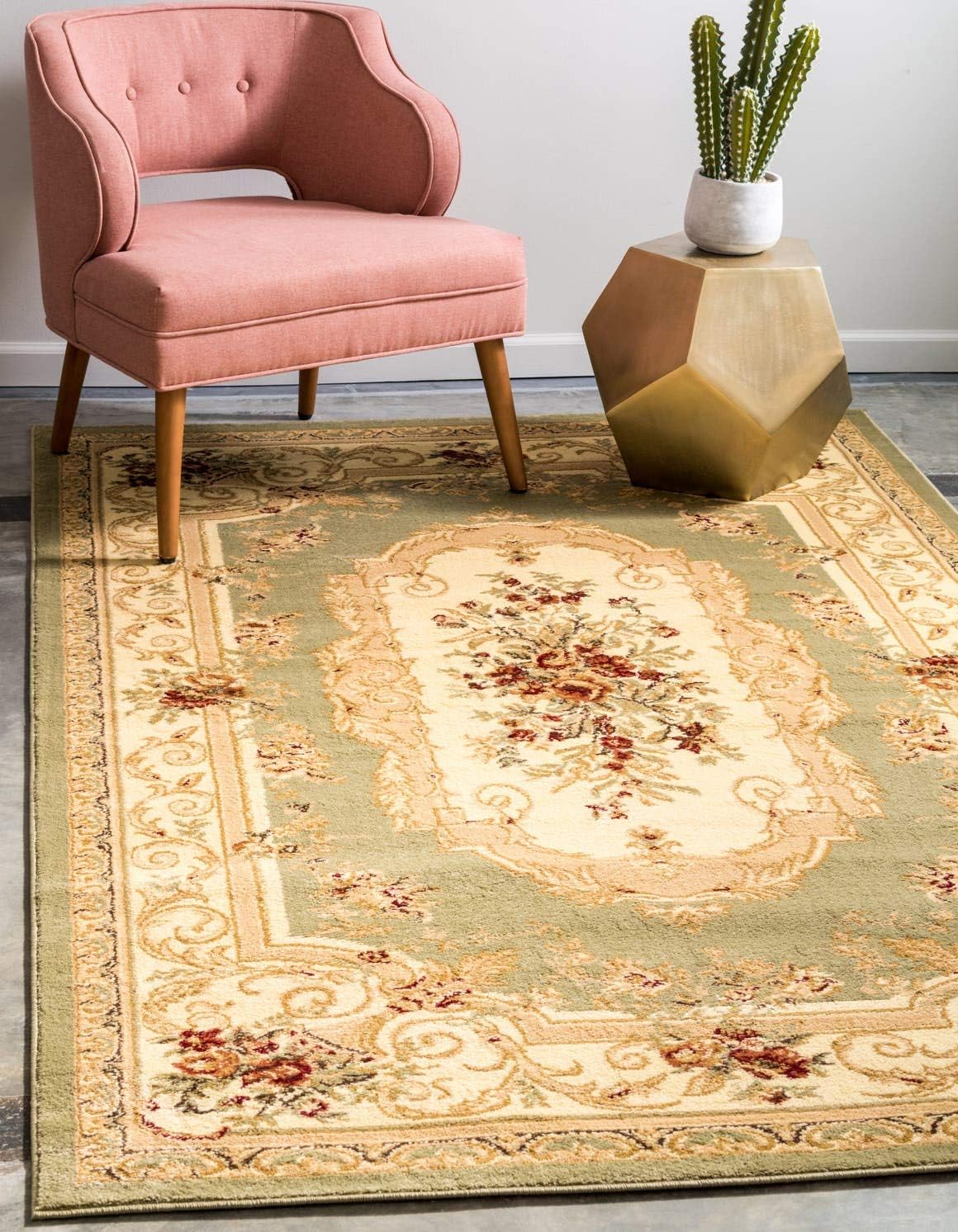 Unique Loom Versailles Collection Traditional Floral Area Rug