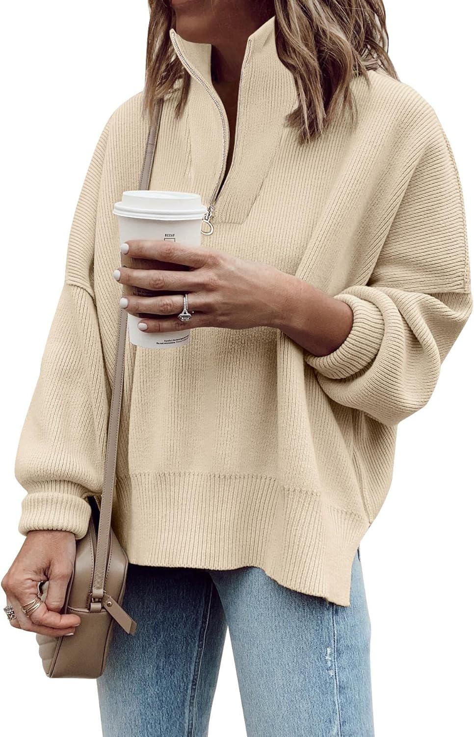 Imily Bela Womens Tunic Sweater - Stylish Oversized Pullover