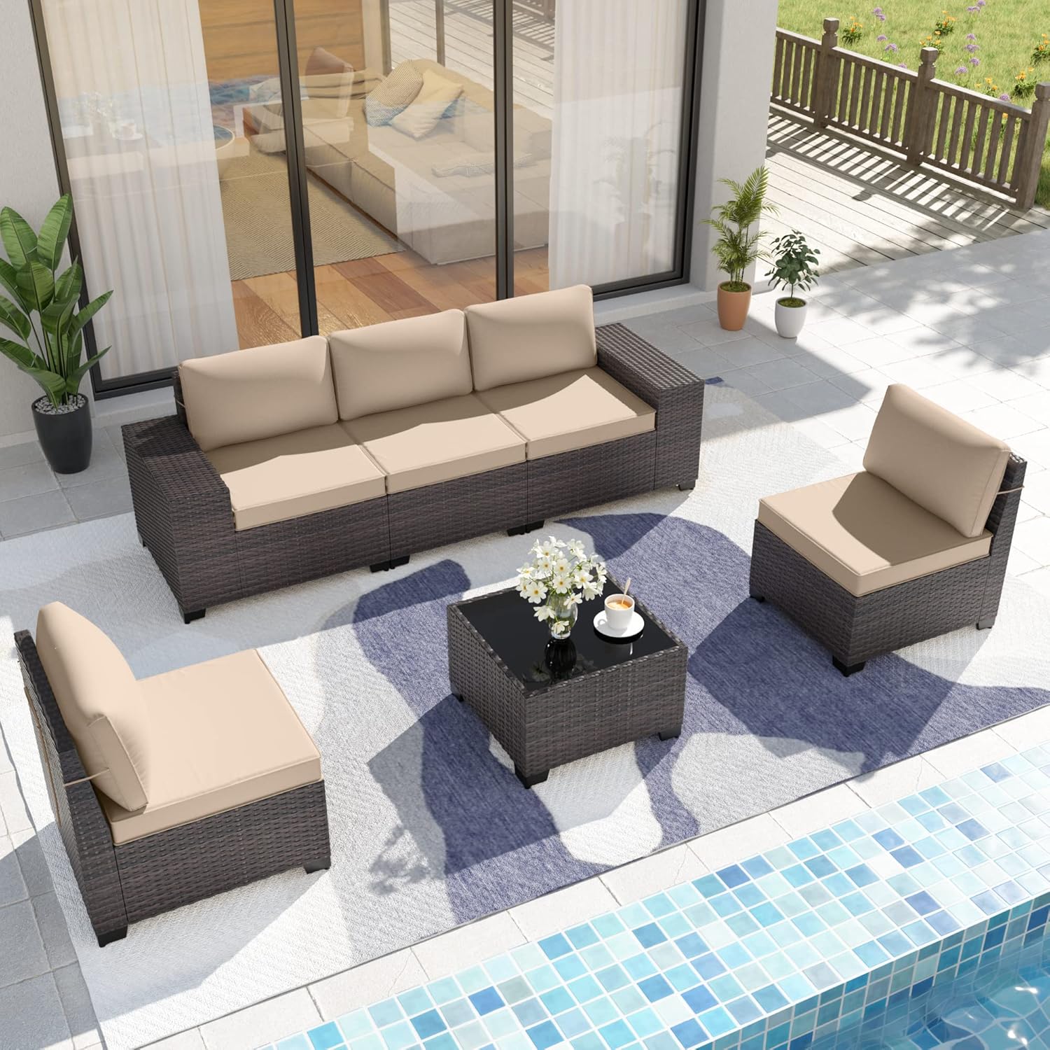 Kurapika 6 Pieces Patio Furniture Set for Outdoor Comfort