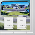 3MP 2K Window Camera for Indoor Glass Monitoring - 2 Pack